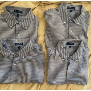 LOT 0f 4-Peter Millar Crown Crafted Polo Shirt Mens Medium Golf Performance